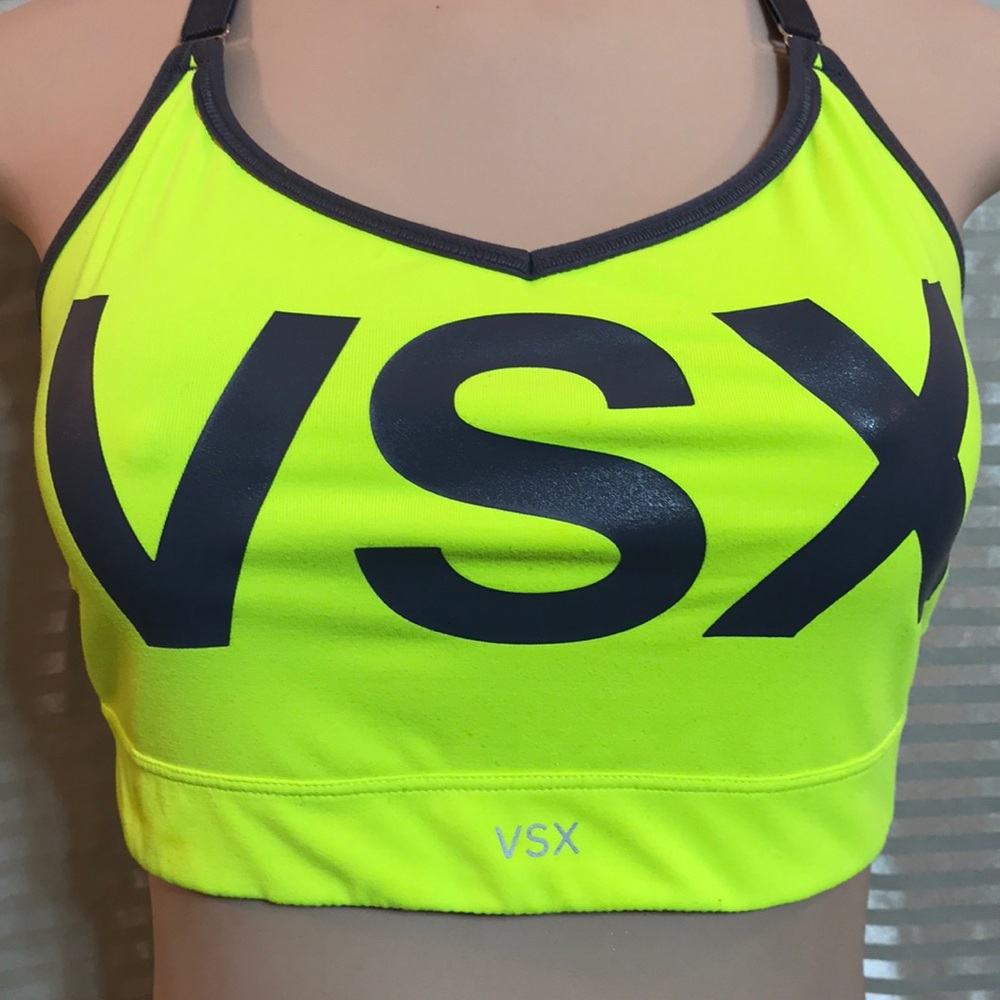 Victoria’s Secret VSX Sport The Player Cami Sport Bra T Racer Back Mesh